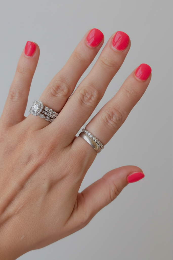 Worland Silver Dotted Ring Band - Wooten's