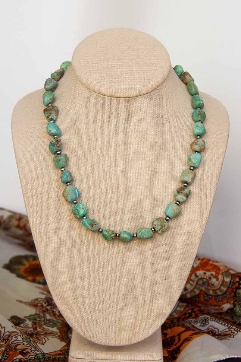 Morenci Turquoise Nugget Necklace - Horseshoe J & Co.