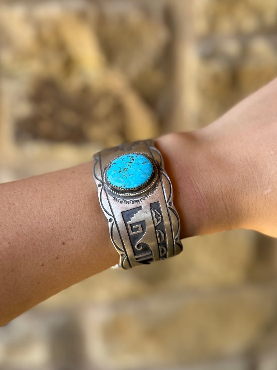 Moulton Turquoise Cuff Bracelet - Horseshoe J & Co.