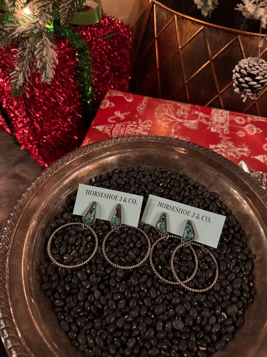 Mudsill Turquoise Hoop Earrings - Wooten's