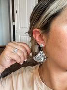 Muleshoe Silver Dangle Earrings - Horseshoe J & Co.