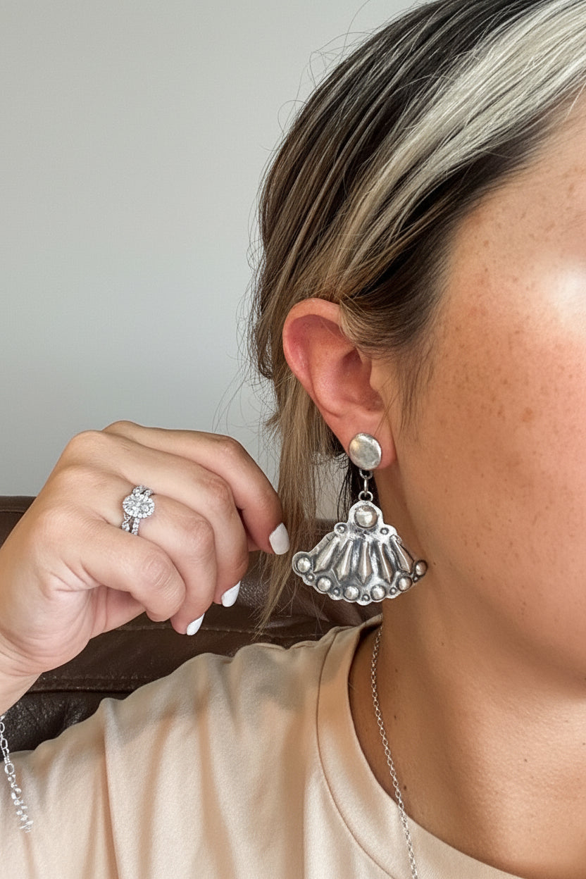 Muleshoe Silver Dangle Earrings - Wooten's