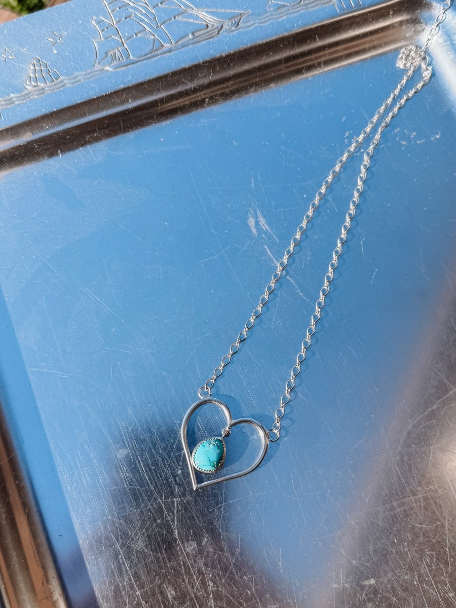 Munford Turquoise Heart Necklace - Horseshoe J & Co.