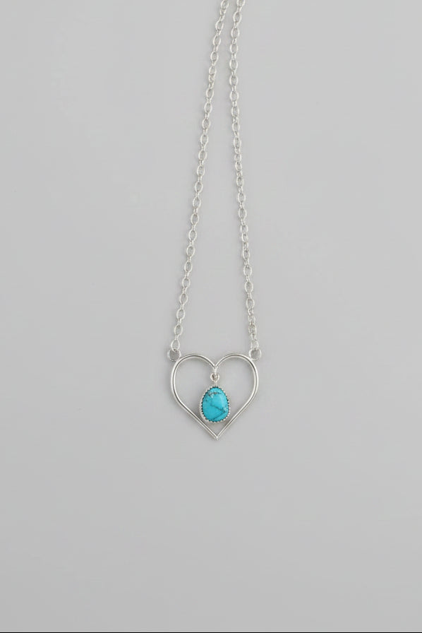 Munford Turquoise Heart Necklace - Wooten's