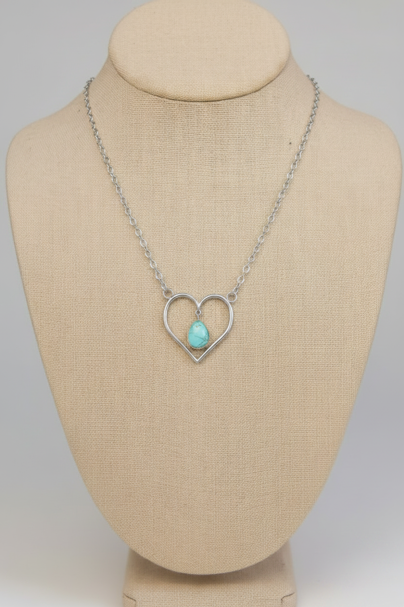 Munford Turquoise Heart Necklace - Wooten's
