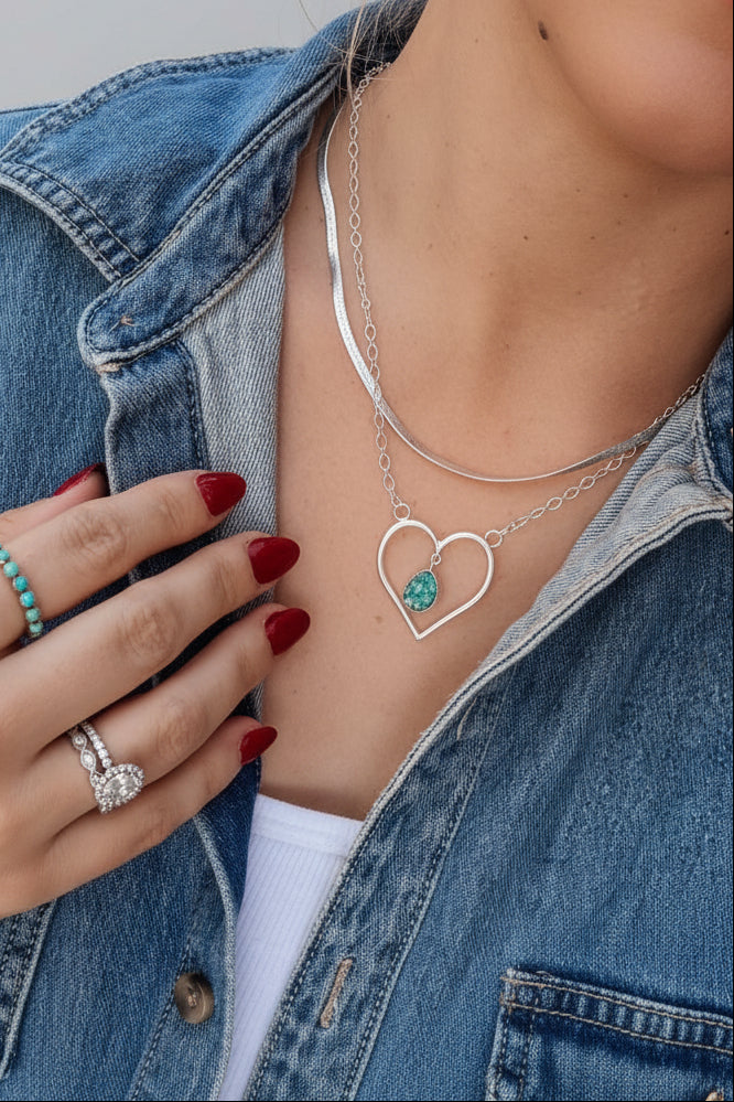 Munford Turquoise Heart Necklace - Wooten's