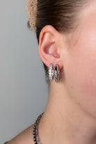 Myers Oval Studded Hoop Earrings - Wooten's