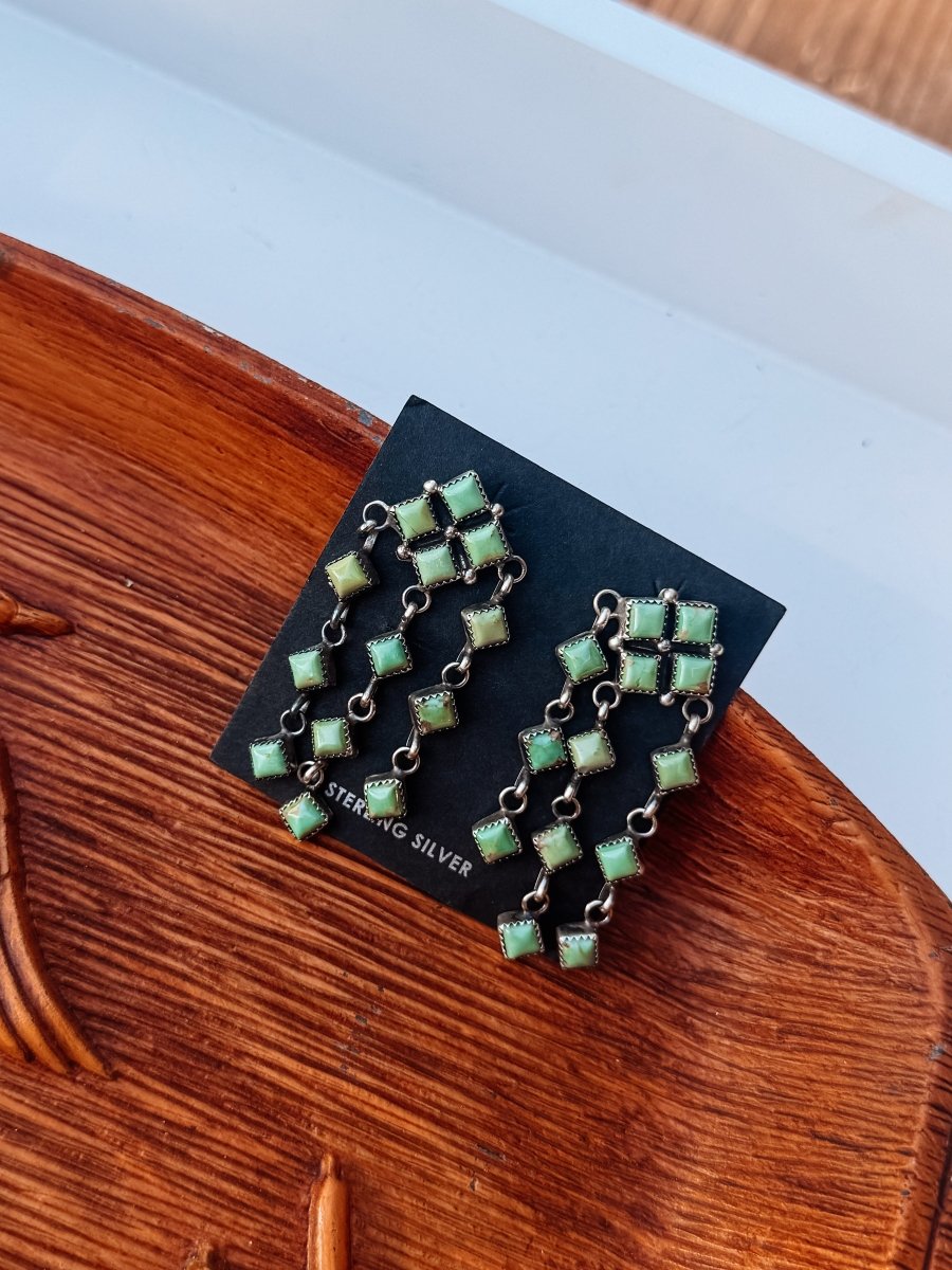 Newton Waterfall Turquoise Earrings - Horseshoe J & Co.