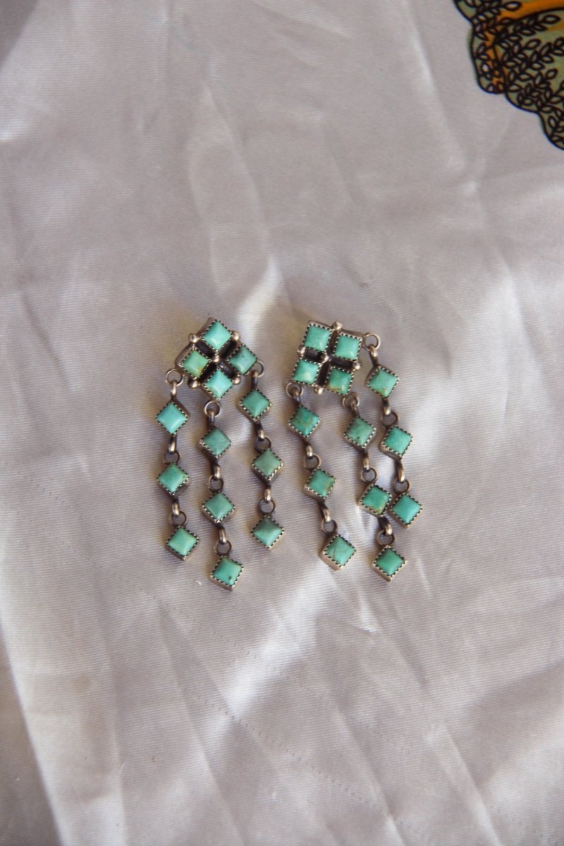 Newton Waterfall Turquoise Earrings - Horseshoe J & Co.