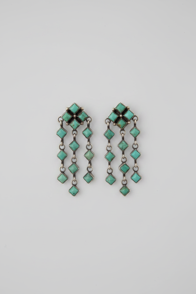 Newton Waterfall Turquoise Earrings - Wooten's