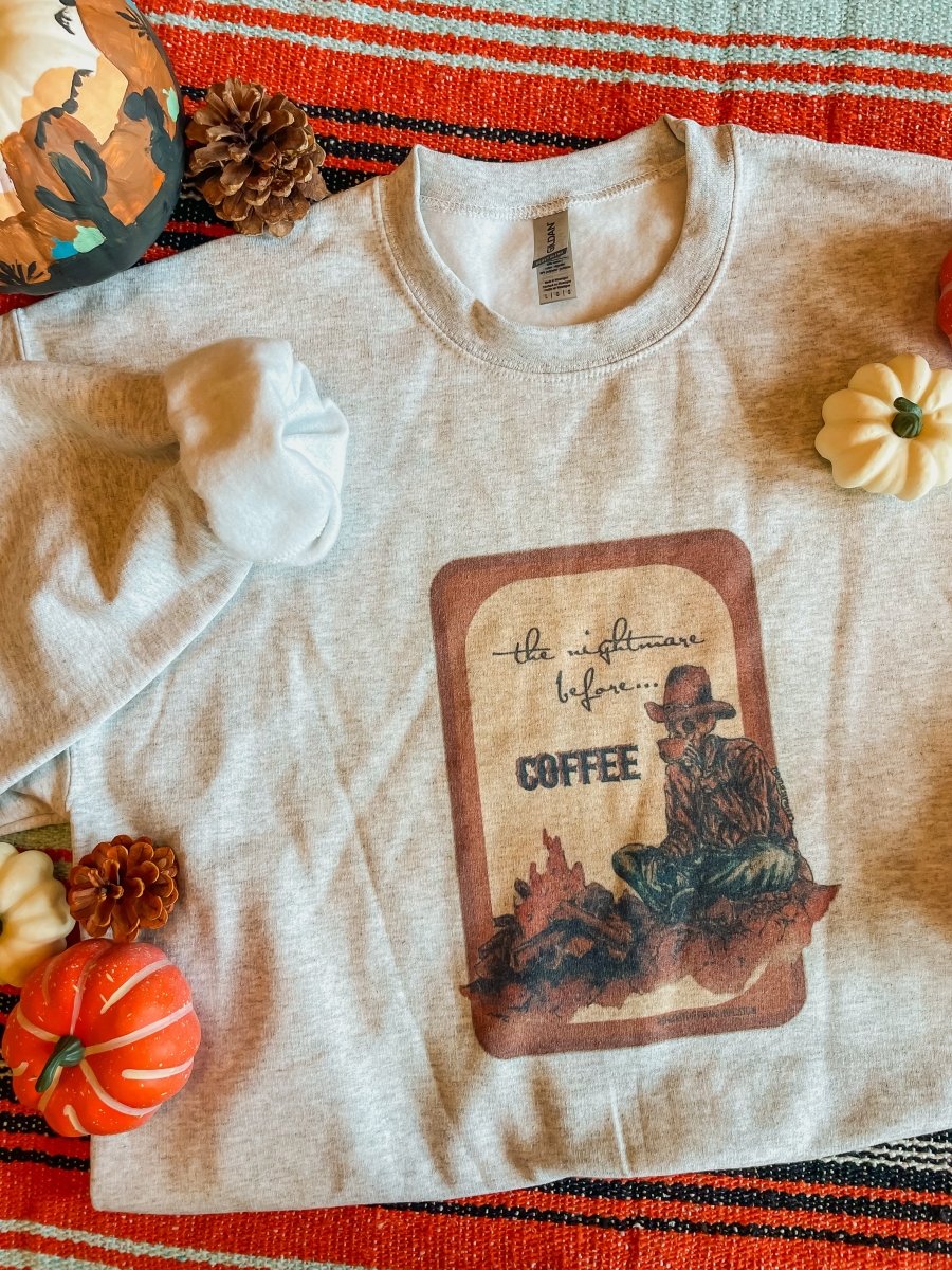 Nightmare Before Coffee Crewneck Sweatshirt - sweatshirt - Wooten's