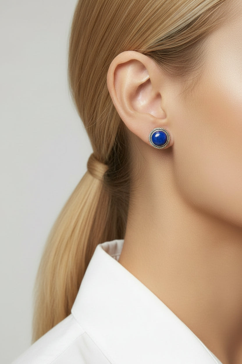 Niota Blue Lapis Earrings - Wooten's