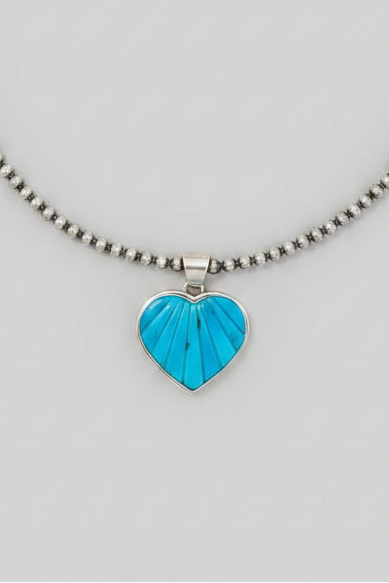 Obion Turquoise Heart Necklace Pendant - Wooten's