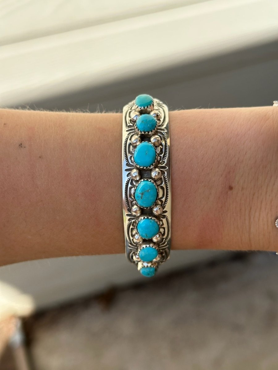Opheim Turquoise Cuff Bracelet - Horseshoe J & Co.