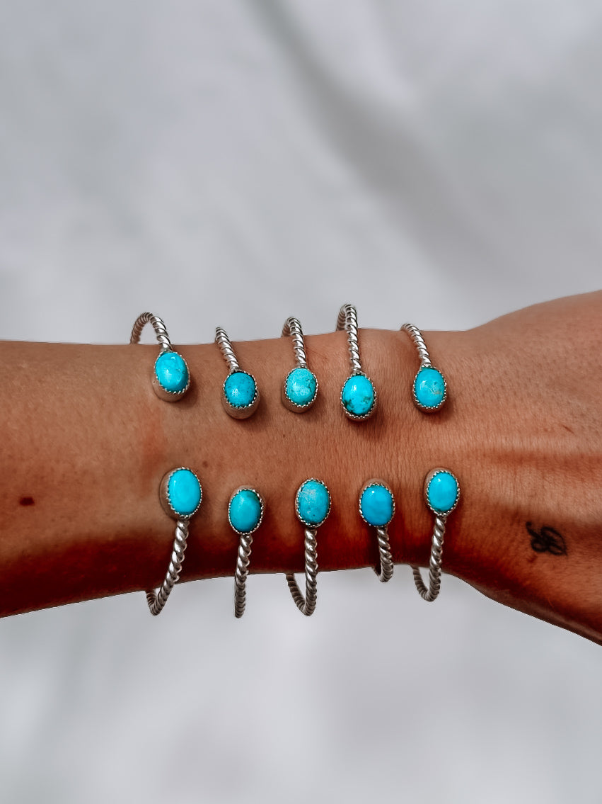 Pahokee Turquoise Twist Cuff Bracelet - Wooten's