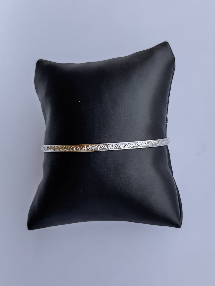 Pecos Silver Patterned Cuff - Horseshoe J & Co.