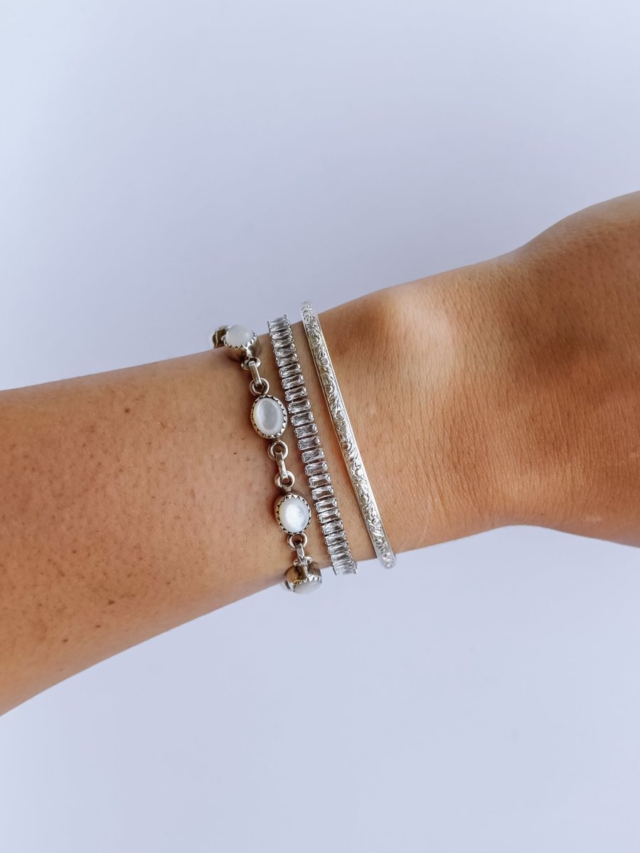 Pecos Silver Patterned Cuff - Horseshoe J & Co.