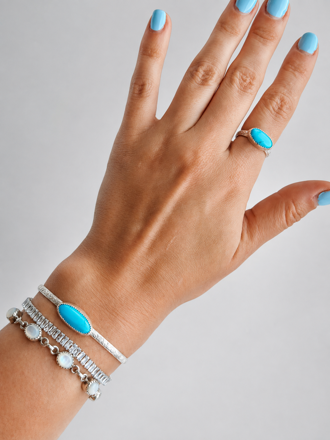 Pecos Turquoise Patterned Cuff - Wooten's