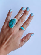 Pecos Turquoise Patterned Ring - Horseshoe J & Co.