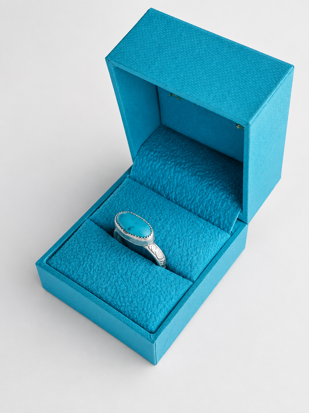Pecos Turquoise Patterned Ring - Wooten's