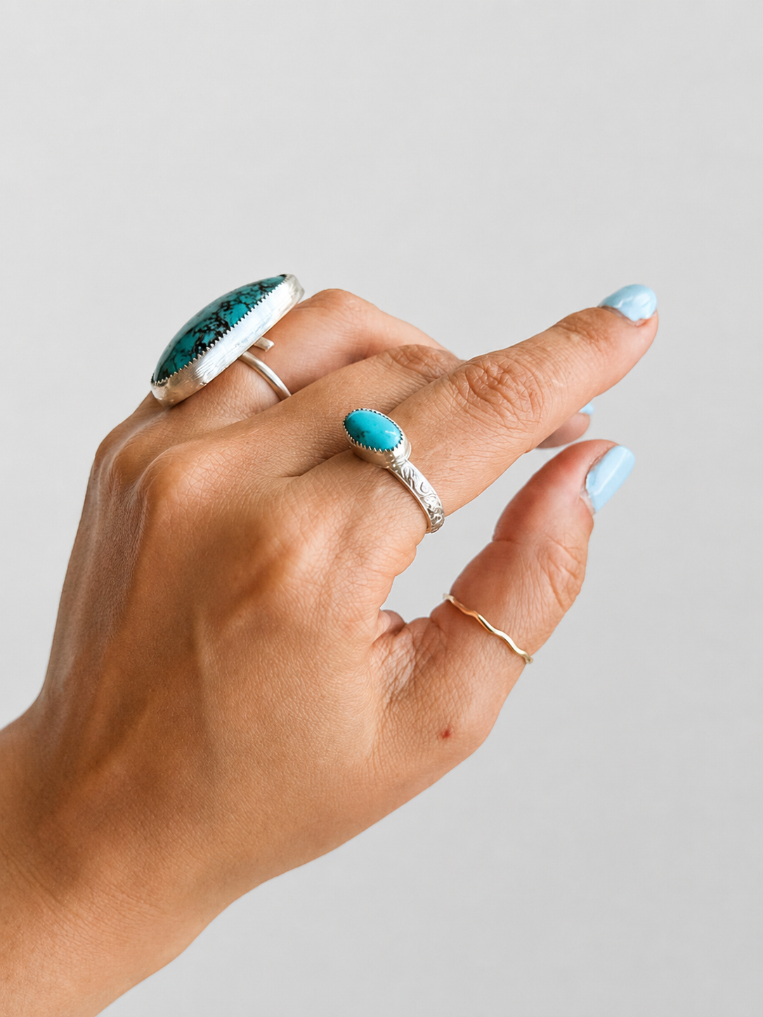 Pecos Turquoise Patterned Ring - Wooten's