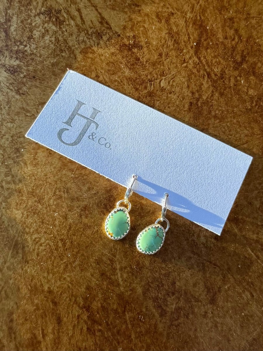 Picacho Turquoise Huggie Earrings - Horseshoe J & Co.