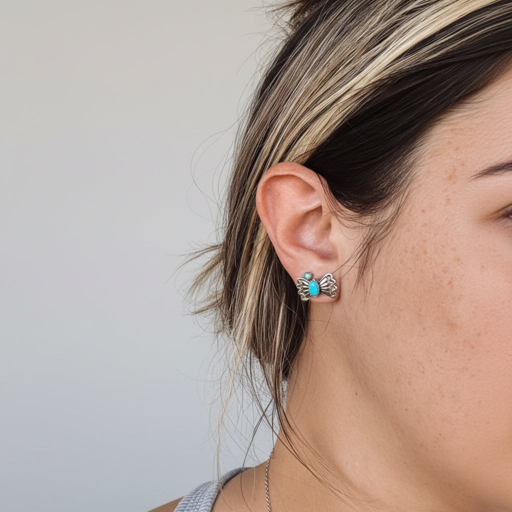 Pleasant Butterfly Concho Earrings - Wooten's