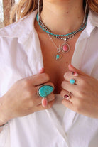 Poston Pink Conch Frame Necklace Pendant - Wooten's