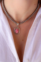 Poston Pink Conch Frame Necklace Pendant - Wooten's
