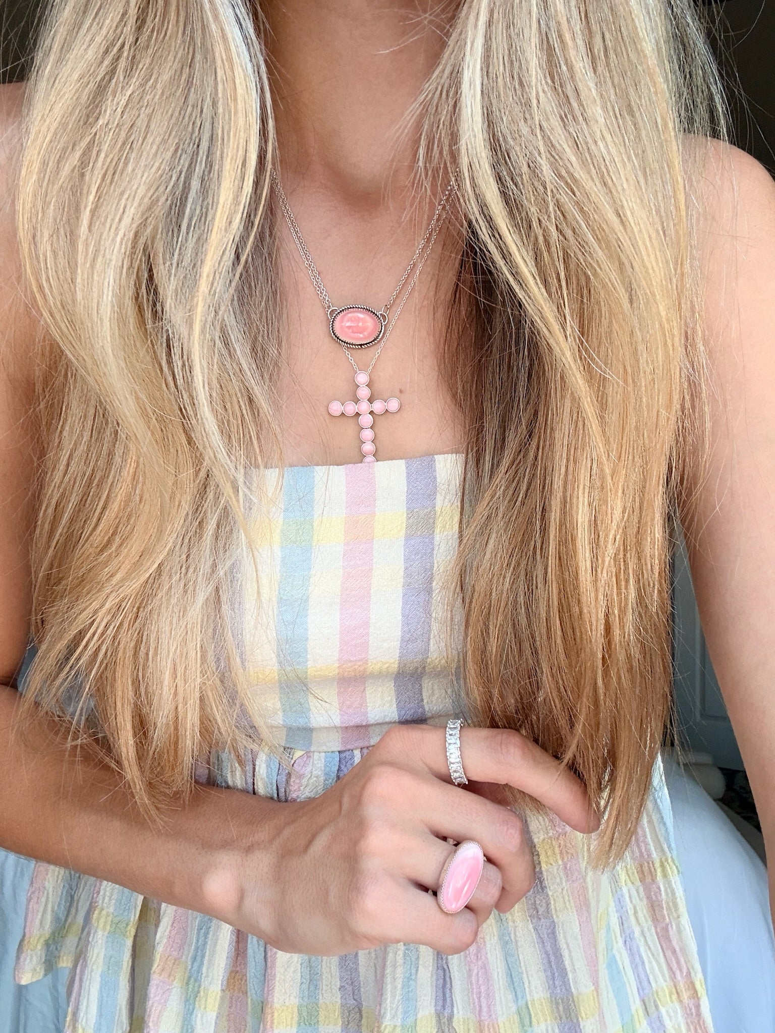 Poston Pink Conch Horizontal Ring - Wooten's