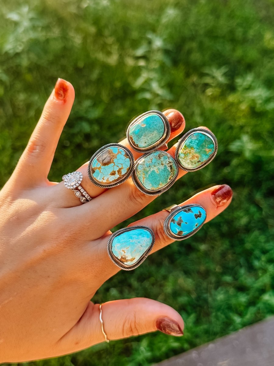 Prairie Hill Adjustable Turquoise Ring - Horseshoe J & Co.
