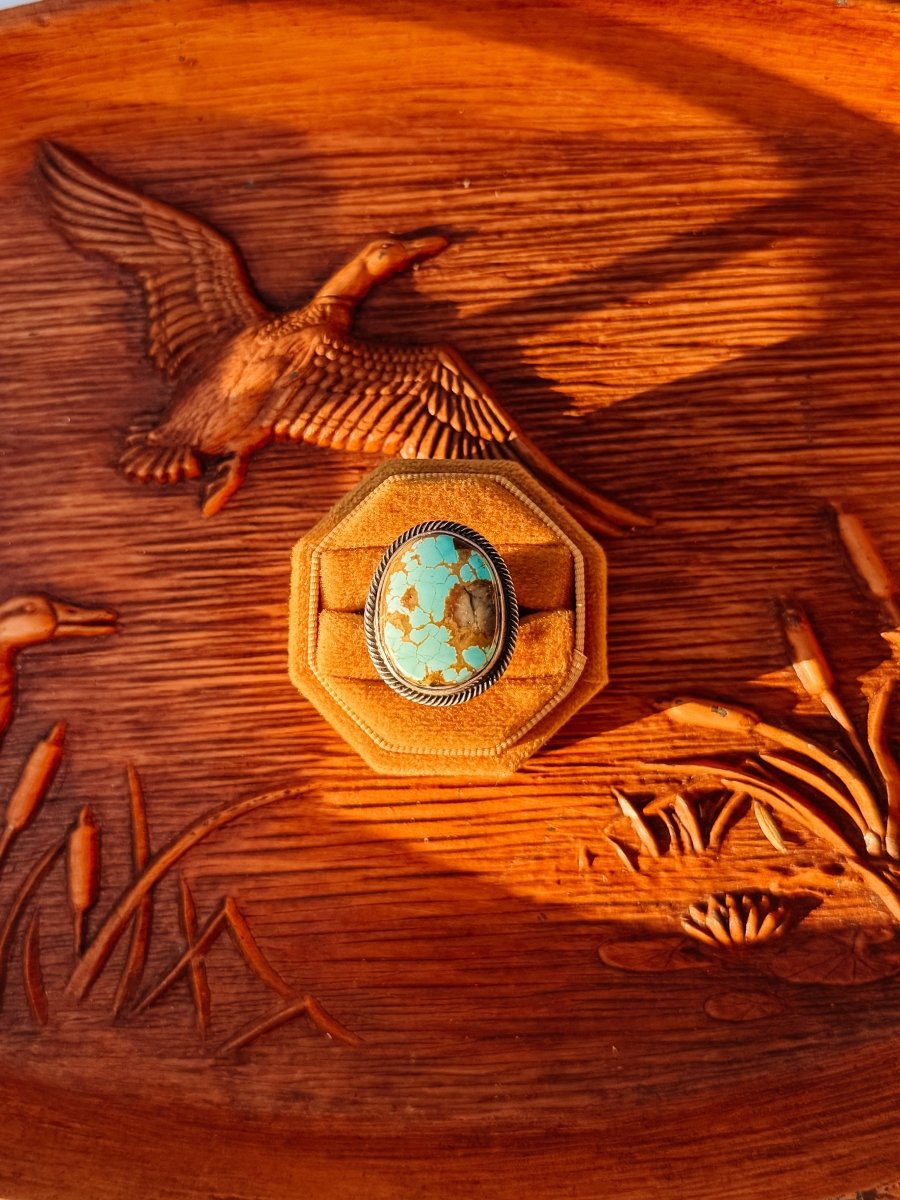 Prairie Hill Adjustable Turquoise Ring - Horseshoe J & Co.