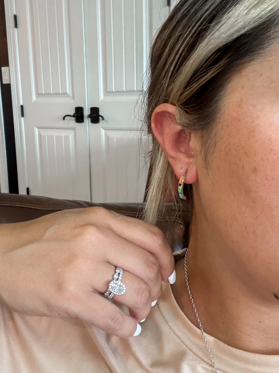 Presidio Multi - Stone Inlay Hoops - Wooten's