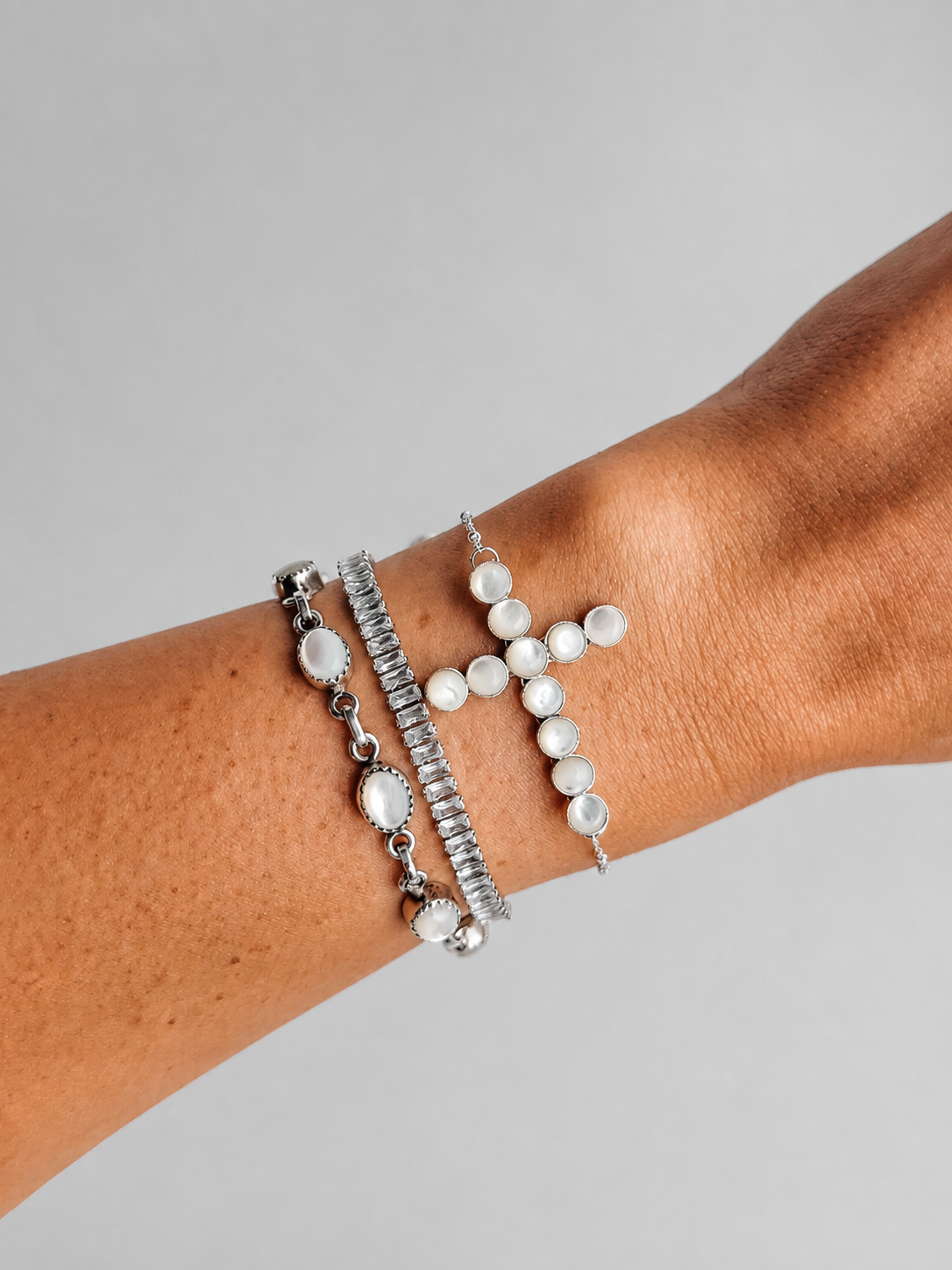 Proctor Mother of Pearl Cross Bracelet - Wooten's