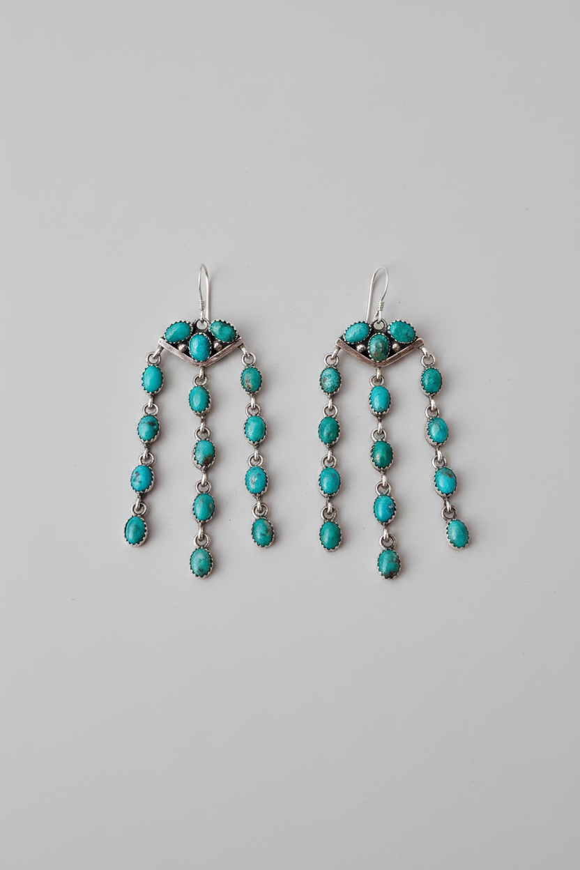 Progreso Waterfall Dangle Turquoise Earrings - Wooten's