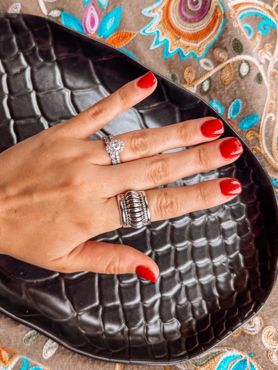 Quincy Silver Coil Ring - Horseshoe J & Co.