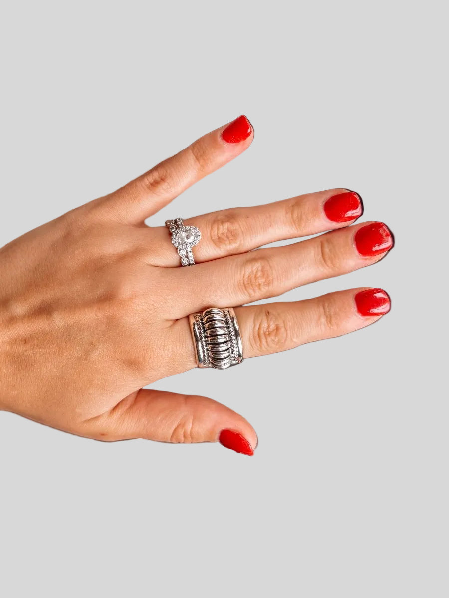 Quincy Silver Coil Ring - Wooten's