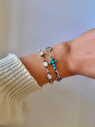 Ranchester Turquoise Cross Link Bracelet - Wooten's