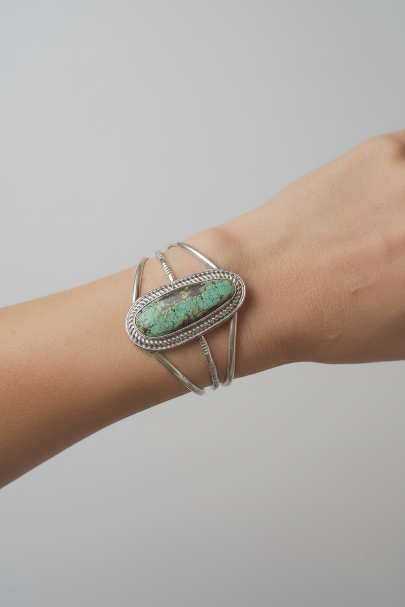 Rangely Black Jack Turquoise Cuff Bracelet - Wooten's