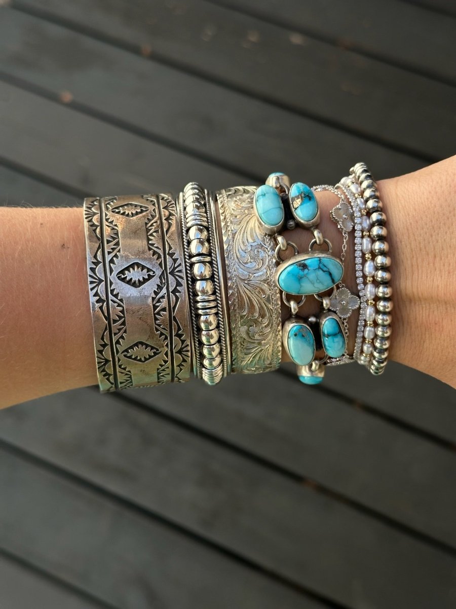 Riverwind Silver Coil Cuff Bracelet - Horseshoe J & Co.