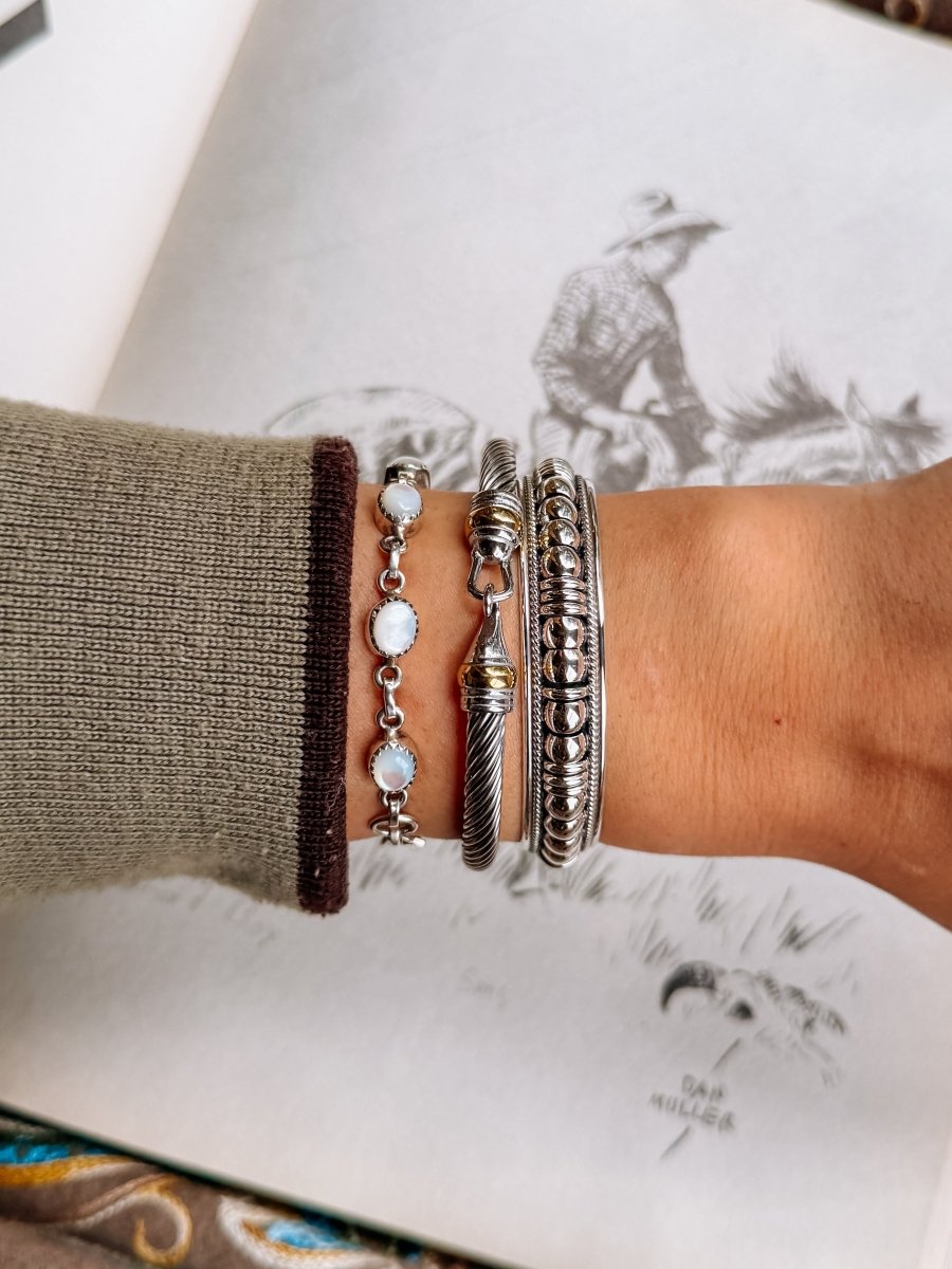 Riverwind Silver Coil Cuff Bracelet - Horseshoe J & Co.