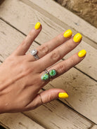 Roanoke Sonoran Gold/ Golden Hills 2 Stone Adjustable Ring - Horseshoe J & Co.
