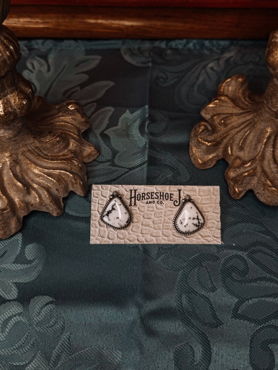 Romney White Buffalo Earrings - Wooten's
