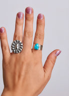 Ronan Hammered Turquoise Ring - Wooten's