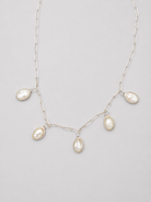 Round Top 5 Stone Mother of Pearl Necklace - Wooten's