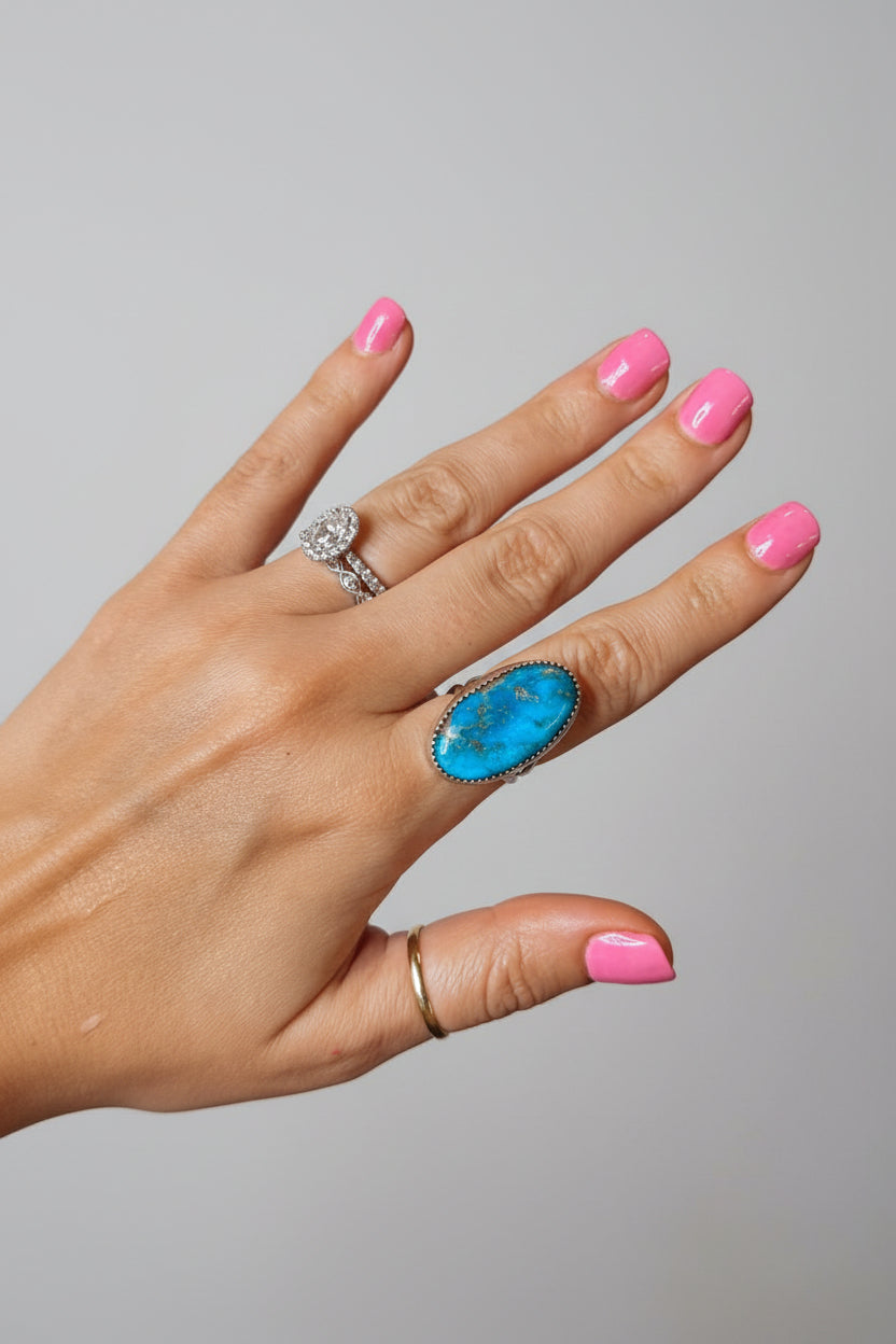 Route 66 Turquoise Ring - Horseshoe J & Co.