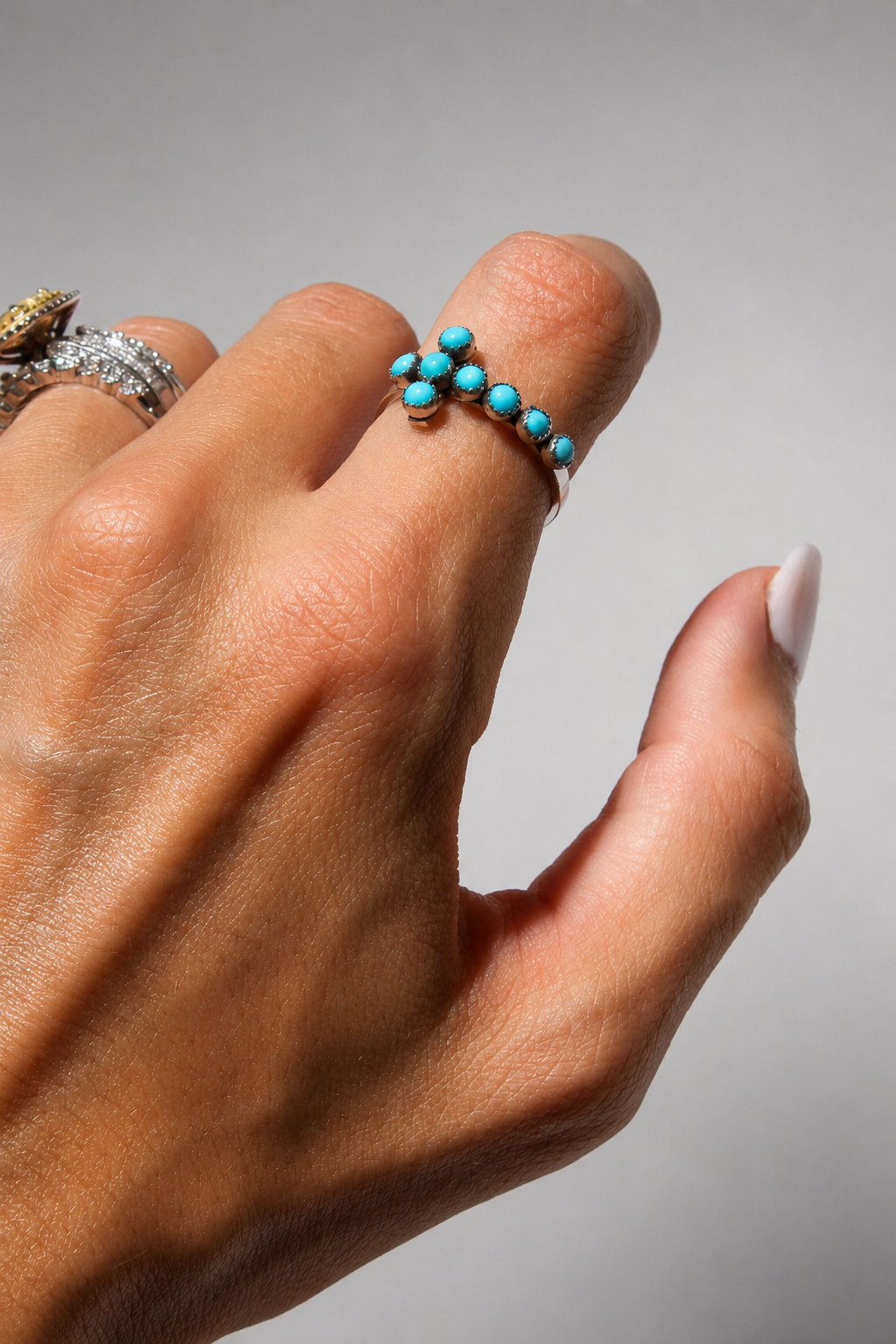 Rowlett Turquoise Cross Ring - Wooten's