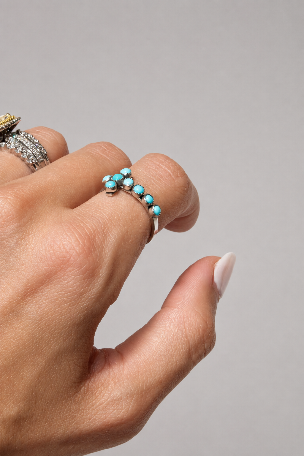 Rowlett Turquoise Cross Ring - Wooten's