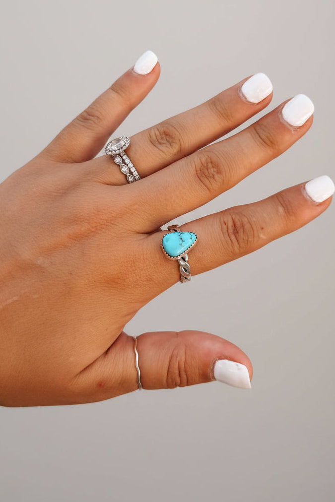 Rye Turquoise Twist Ring - Wooten's