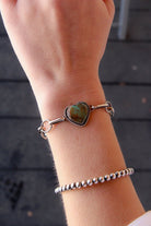 Sacate Turquoise Heart Link Bracelet - Wooten's
